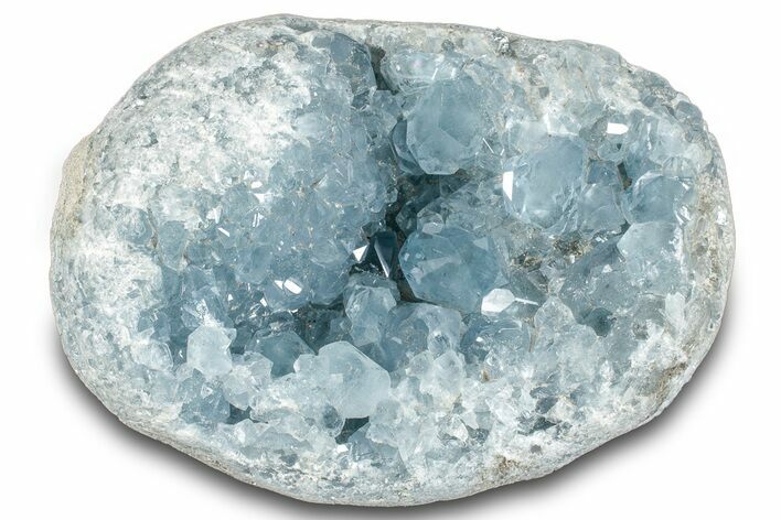 Gemmy Celestine (Celestite) Crystal Cluster - Madagascar #260379